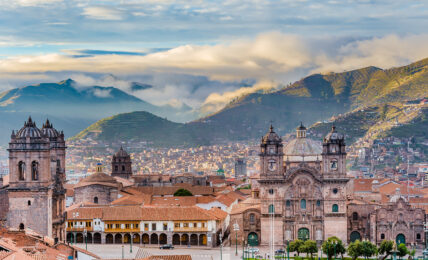 Blick auf den Hauptplatz von Cusco.