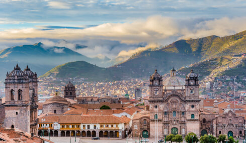 Blick auf den Hauptplatz von Cusco.