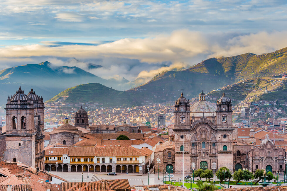 Blick auf den Hauptplatz von Cusco.