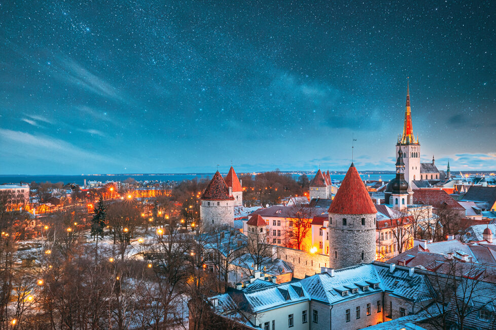 Sicht über die Stadt Tallinn in Estland