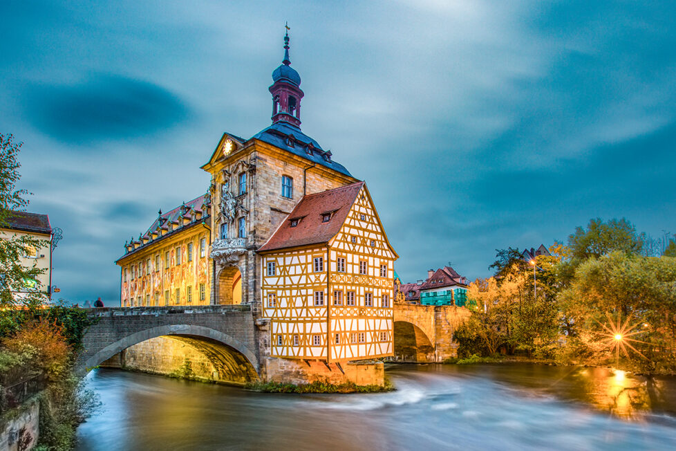 Das Alte Rathaus Bambergs in Oberfranken