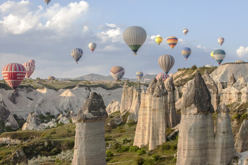 Heissluftballons über Cappadocia